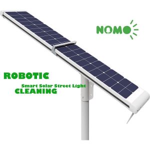 Robotic Cloud Based Cleaning Solar Street Lights